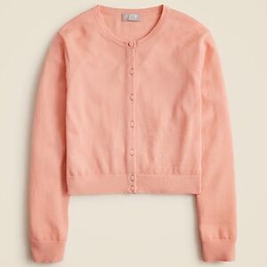 J. Crew Peach Featherweight Cashmere Button-Front Cardigan